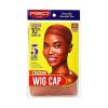 Red by Kiss Stocking Wig Cap 5 PCS (Black)(Natural Brown)