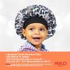 Red by Kiss Toddler Satin Bonnet Sleep Cap for Toddlers, Soft, Stretchy, and Safe, Protects Fragile Hair from Frizz & Breakage, Friction Bald Spots (Pink Unicorn, 18M-4T)(Black Cupcake)