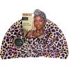 Red by Kiss Turban for Women, Silky Satin Interior, Comfortable, Breathable Head Wrap, Pre-Tied Twist African Knot Bonnet(Leopard)