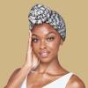 Red by Kiss Turban for Women, Silky Satin Interior, Comfortable, Breathable Head Wrap, Pre-Tied Twist African Knot Bonnet(Zebra)