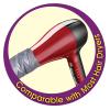Red by Kiss Universal Soft Bonnet Hair Dryer Attachment, 30″ Hose, Adjustable Hood, Airflow Vent Technology, Fits Most Dryers, for Extensions, Roller Sets, Deep Conditioning, Includes 3 Shower Caps