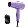 1875 Ceramic Hair Dryer, Powerful Fast Drying, Multi-Setting with Comb Attachment, Additional Detangler Included, Slide Bar Switch, Compact for Home & Travel (Black)(Purple)
