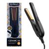 Professional Ceramic Mini Flat Iron 1/2″, Anti-Frizz, Fast Heating, Versatile Styling for Curly & Straight Hair, Ideal for Traveling with Travel Pouch (Pink)(Black)