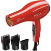 RED by KISS 2000 Ceramic Hair Dryer, Professional Salon Blow Dryer, 2 Detangler Pik Attachments, Tourmaline Technology, 3 Heat Settings, Easy Storage Loop (Pink)(Red)