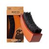 RED by Kiss Beard Brush with 100% Natural Boar Bristles for Men, Premium Wooden Brush, Beards Mustaches Grooming Shaving Comb, Tame and Soften Facial Hair (POCKET)(MOON SHAPE)