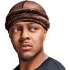 Red by Kiss Bow Wow Premium Satin Mens Turban – Anti Breakage Moisture Retention, Stylish Soft Light Comfort Headwear(Velvet  Brown)
