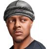Red by Kiss Bow Wow Premium Satin Mens Turban – Anti Breakage Moisture Retention, Stylish Soft Light Comfort Headwear(Velvet  Gray)