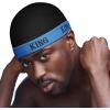 Red by Kiss Fashion Wave Cap, Ultra-Stretch Fit, Durable Elastic Band, All Day Hair Compression, Perfect Layering with Durag(Jumbo/Blue King)
