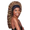 Red by Kiss Glitter Braid Bonnet Wide Edge Breathable Hair Bonnet, Sleeping Cap for Curly Natural Long Hair, 24″ Super Long Braids Bonnet for Women(Gold Pearl)