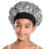 Red by Kiss Kids Satin Bonnet Sleep Cap Reversible Hair Bonnet for Boys and Girls Sleeping Night Silk Sleep Cap (Heart) Multi Color(Leopard)