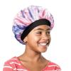 Red by Kiss Kids Satin Bonnet with Wide Band, Sleep Cap for Kids, Bonnet for Boys and girls (Orange/Blue)(Pink/Purple)
