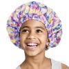 Red by Kiss Kids Shower Cap Reusable Waterproof Washable Hair Caps for Kids Shower Caps for Boys and Girls (Leopard)(Tie-Dye)
