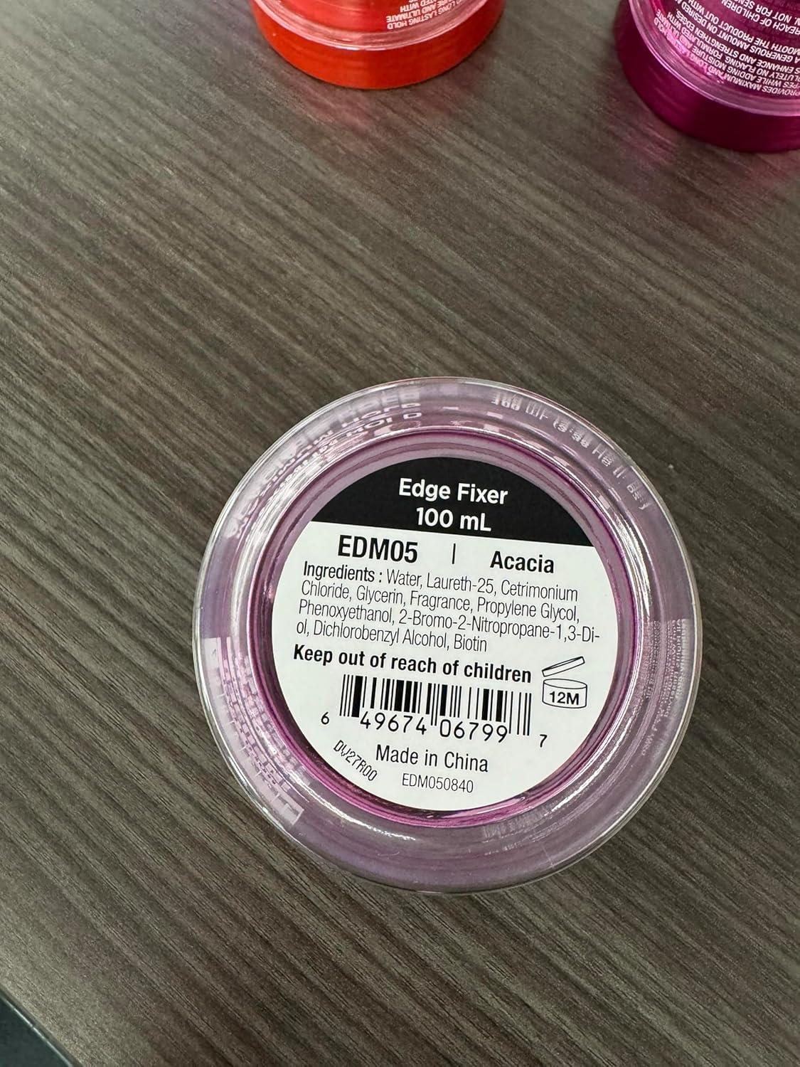 imageRED by Kiss Edge Fixer Hair Shine Gel 24 Hour Max Hold NonFlaking Biotin B7 Infused Natural Styling Professional Edge Control Wax Perfect for Braiding GrapeAcacia