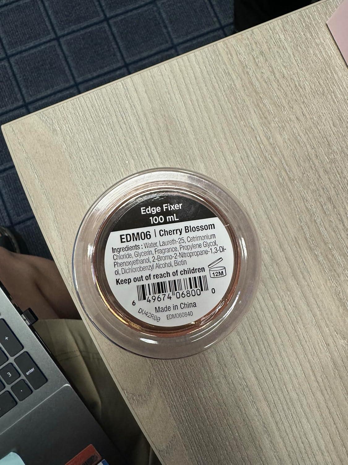 imageRED by Kiss Edge Fixer Hair Shine Gel 24 Hour Max Hold NonFlaking Biotin B7 Infused Natural Styling Professional Edge Control Wax Perfect for Braiding GrapeCherry Blossom