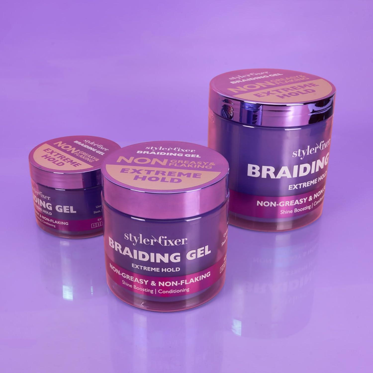 imageRed by Kiss Braiding Gel Extreme Hold Styler Fixer for Box Braids ampamp Cornrows Hydrating Conditioning LongLasting Frizz Control 4C Moisturizing Nourishing High Shine 1 fl ozStrawberry Acai