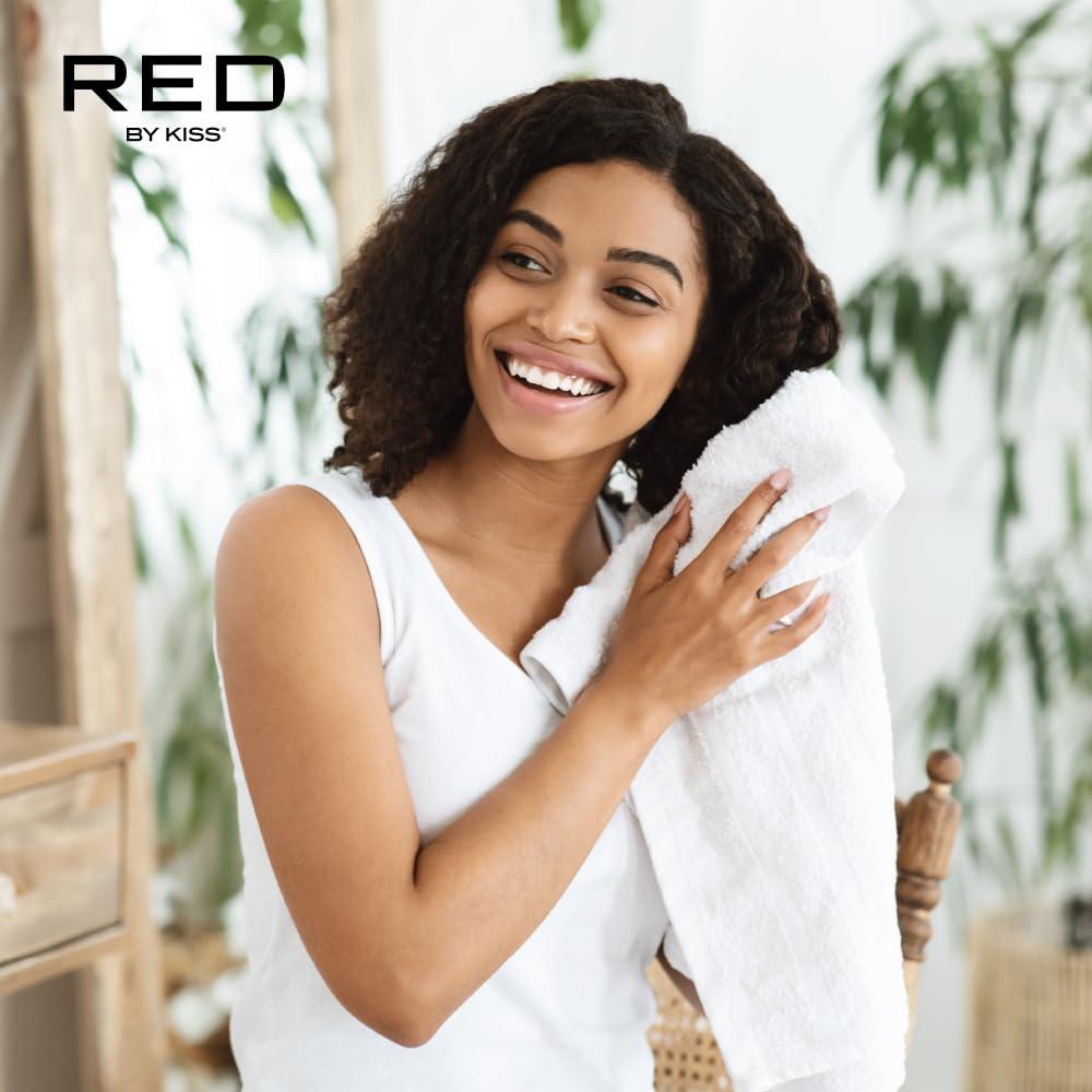 imageRed by Kiss Color Change Shampoo Permanent Hair Color with 100 Gray Coverage Quick 710 Minute Formula No Tools Needed Herbal Extracts Includes 3 Shampoo PouchesNatural Black