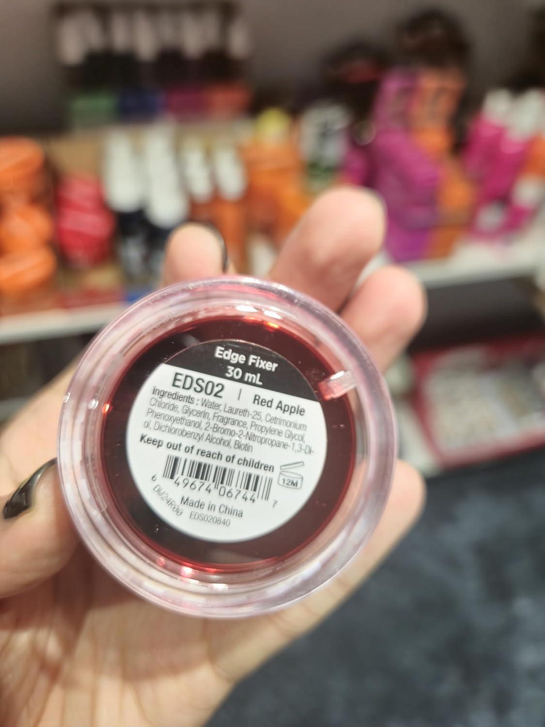 imageRed by Kiss Edge Fixer 24 Hour Maximum Hold Edge Wax No Flaking Biotin B7 Infused Hair Gel 101 flozRed Apple