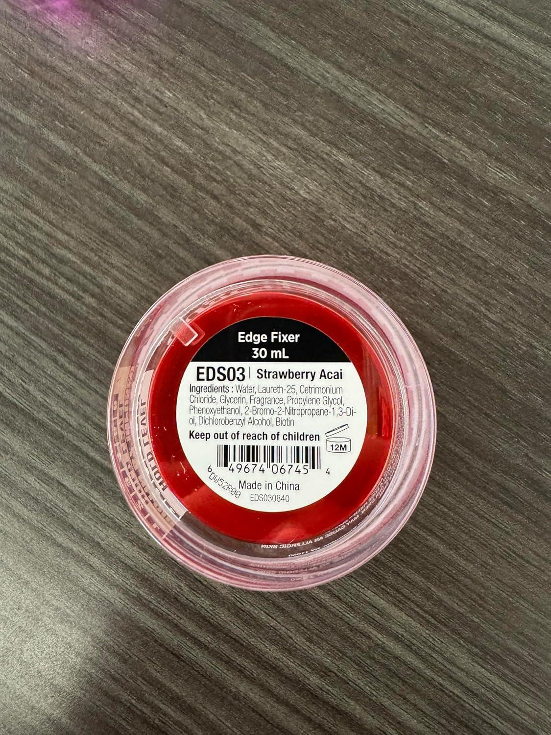 imageRed by Kiss Edge Fixer 24 Hour Maximum Hold Edge Wax No Flaking Biotin B7 Infused Hair Gel 101 flozStrawberry Acai