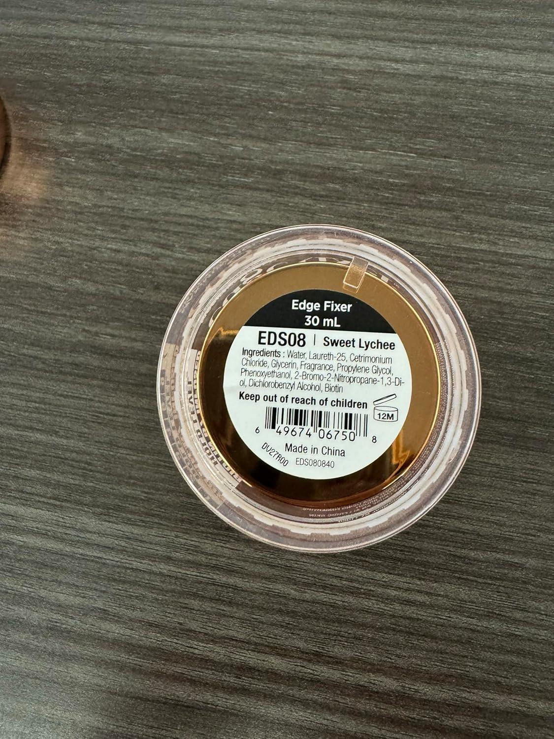 imageRed by Kiss Edge Fixer 24 Hour Maximum Hold Edge Wax No Flaking Biotin B7 Infused Hair Gel 101 flozSweet Lychee