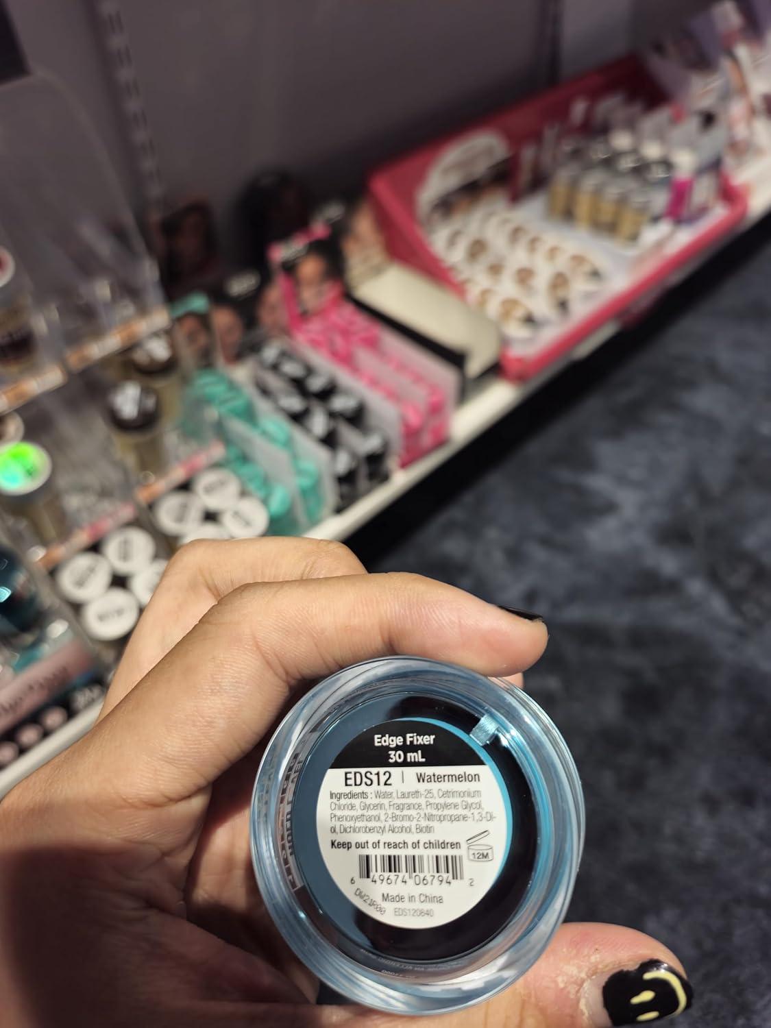 imageRed by Kiss Edge Fixer 24 Hour Maximum Hold Edge Wax No Flaking Biotin B7 Infused Hair Gel 101 flozWatermelon