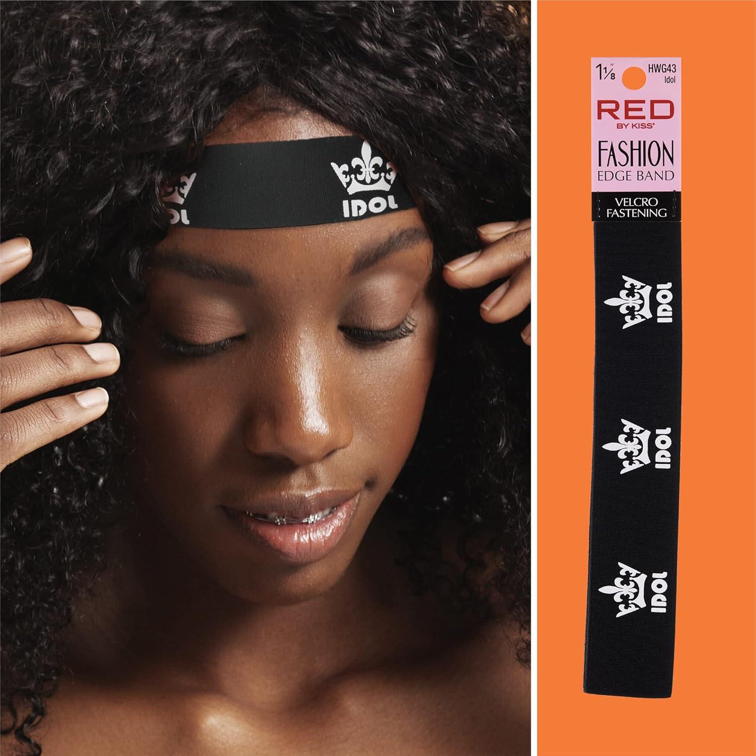 imageRed by Kiss Fashion Lace Melting Elastic Band for Wigs and Edge Laying Perfect fit during all activity Keep Baby Hairs in Place Regular 118quotIdol