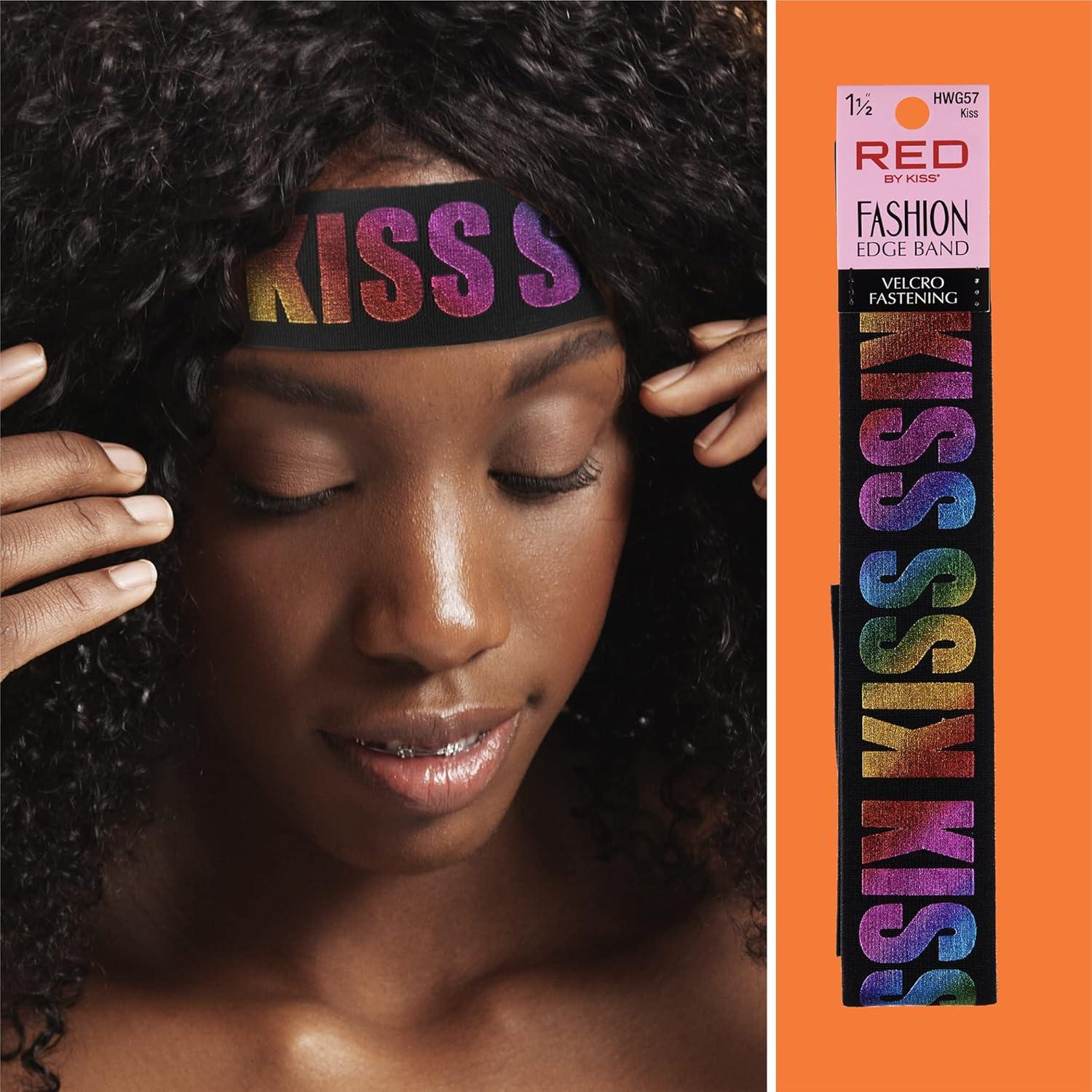 imageRed by Kiss Fashion Lace Melting Elastic Band for Wigs and Edge Laying Perfect fit during all activity Keep Baby Hairs in Place Regular 118quotKiss