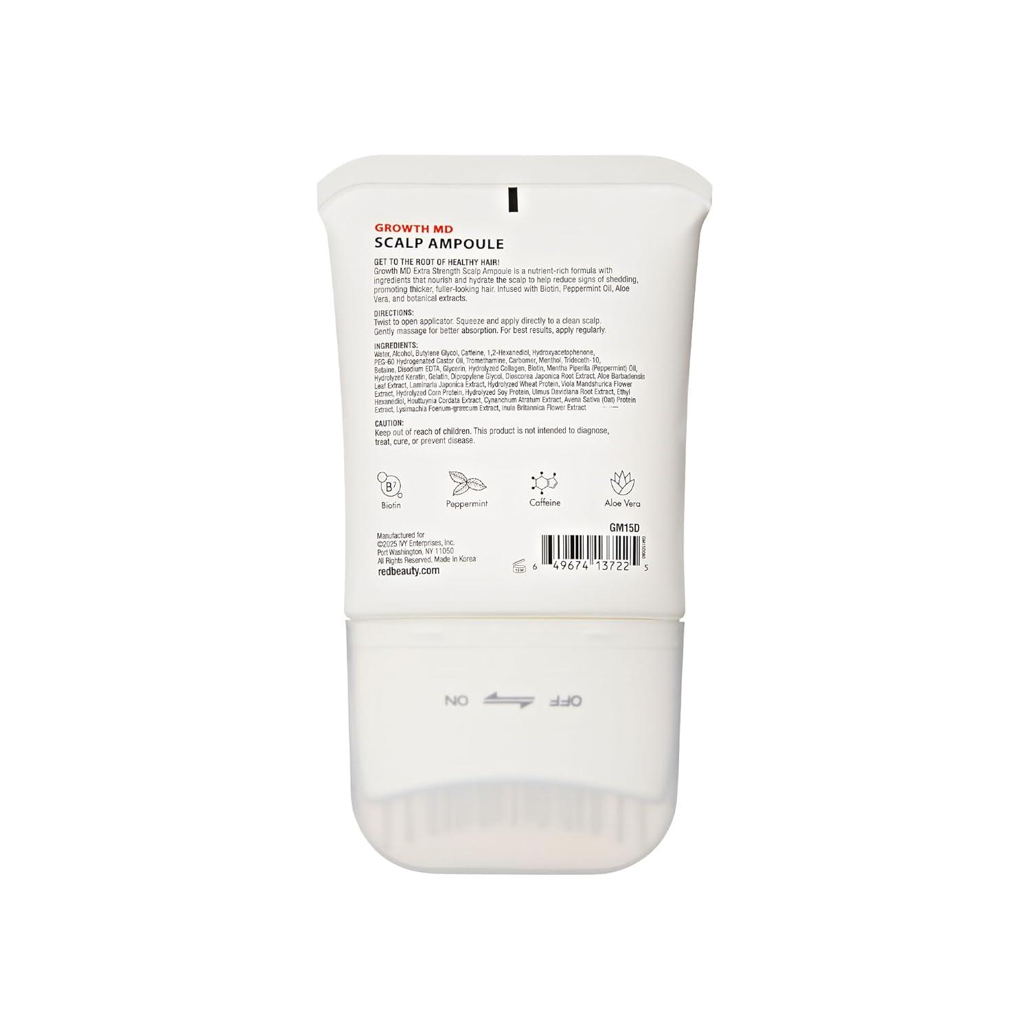 imageRed by Kiss Growth MD Hair Growth Scalp Serum Biotin Niacinamide Panthenol Rosemary Oil Infused Made with 100 Natural Ingredients USDA Certified Organic Oils NonGMO338 Fl Oz Scalp Ampoule