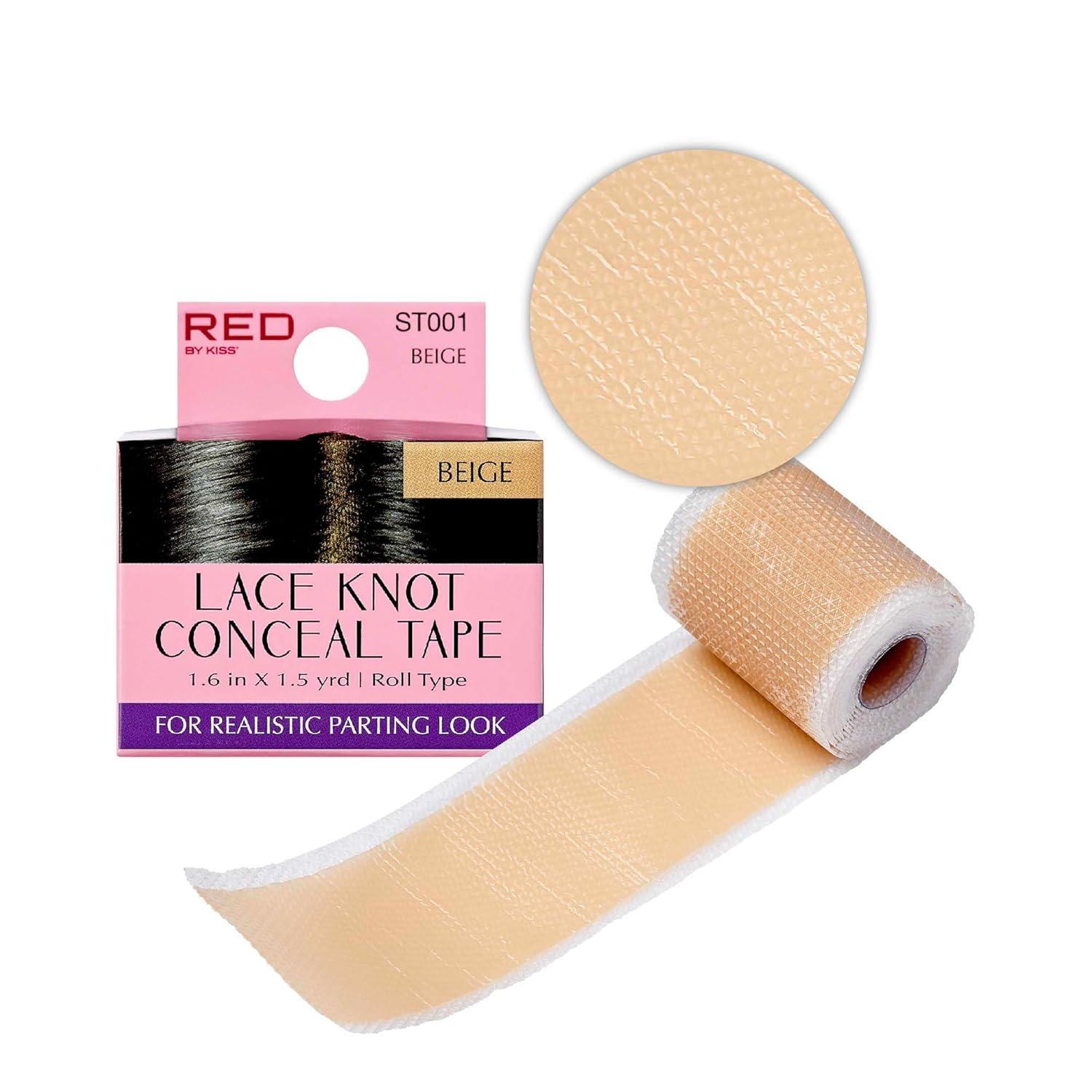 imageRed by Kiss Lace Knot Conceal Tape UltraThin ampamp SkinLike Silicone Wig Tape for Lace Wig Grids ampamp Knots Reusable ampamp SweatResistant Strong Hold Lightweight Beige RollBeige
