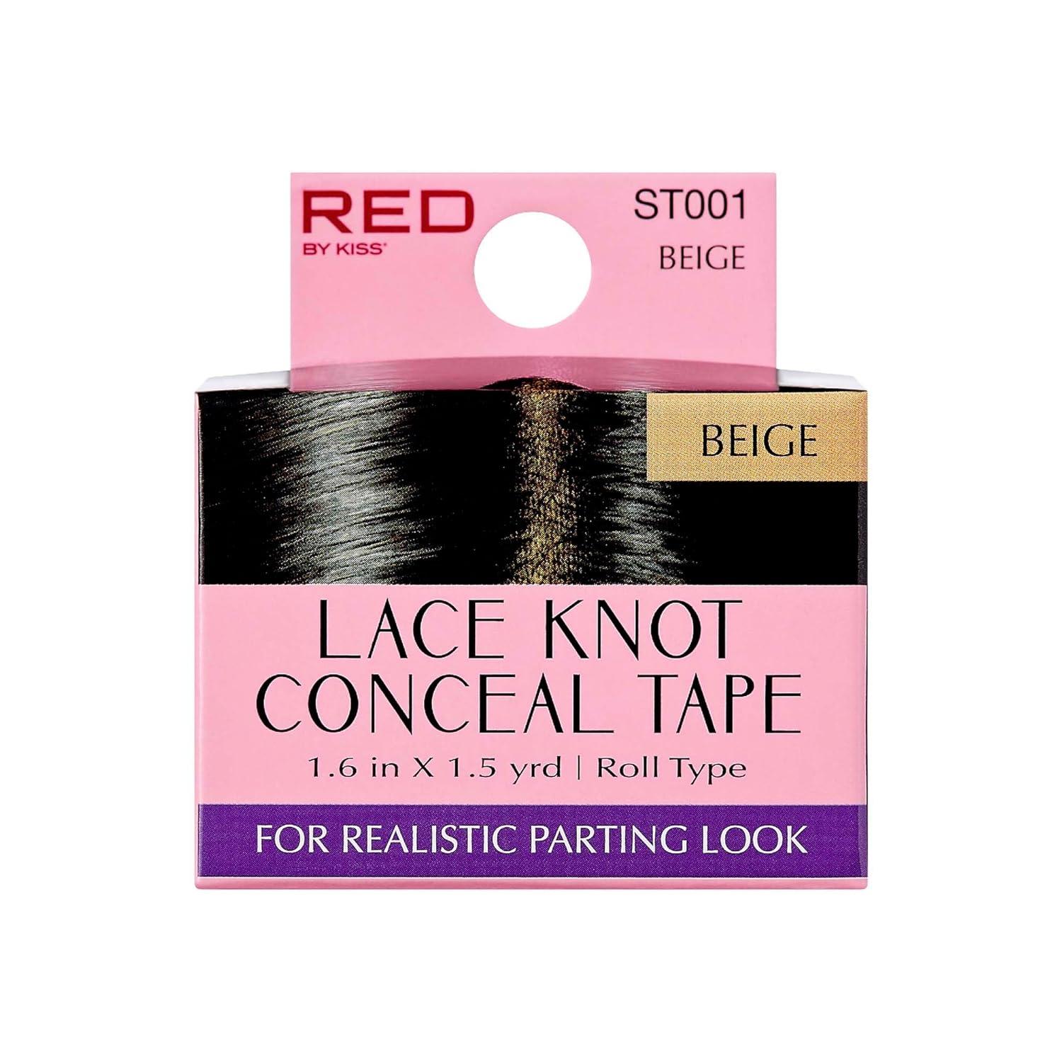 imageRed by Kiss Lace Knot Conceal Tape UltraThin ampamp SkinLike Silicone Wig Tape for Lace Wig Grids ampamp Knots Reusable ampamp SweatResistant Strong Hold Lightweight Beige RollBeige