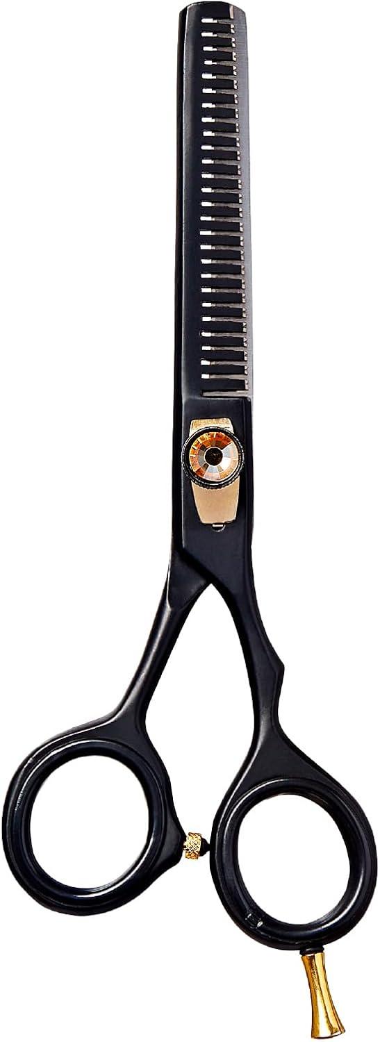 imageRed by Kiss Premium Artisan Professional Hair Shears Ice Tempered Japanese Stainless Steel Scissors Sharp Blades for Precise Cutting Ergonomic ampamp Adjustable Tension Screw Thinning 65inThinning
