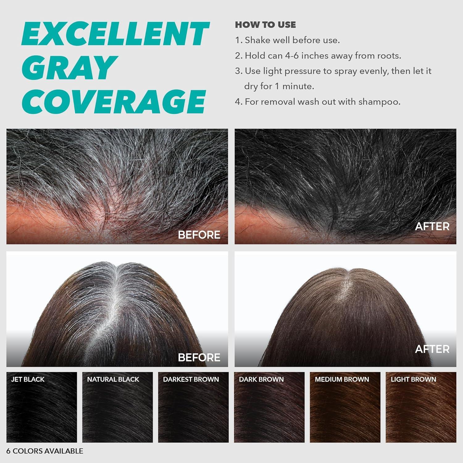 imageRed by Kiss Quick Cover Root TouchUp Spray Waterproof ampamp SmudgeProof Gray Coverage QuickDry Formula with Jojoba Oil Lightweight ampamp TravelFriendly Medium Brown 2ozDarkest Brown