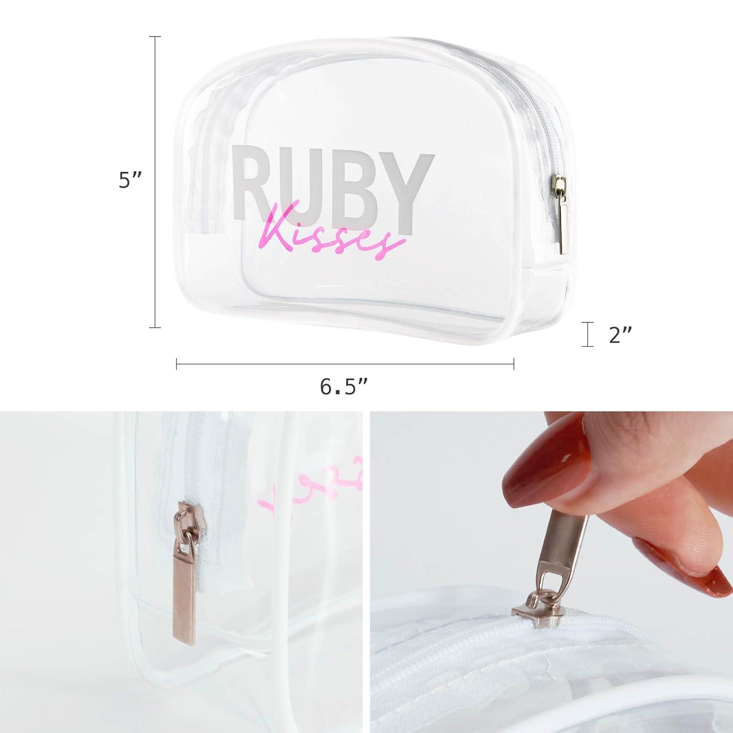 imageRuby Kisses Broadway VitaLip Clear Lip Gloss 11pcs ampamp Clear Makeup Bag 2pcs