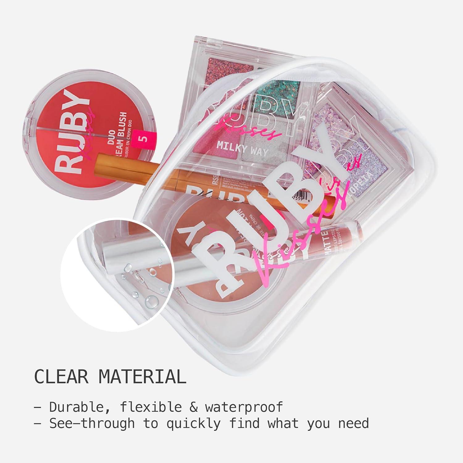 imageRuby Kisses Broadway VitaLip Clear Lip Gloss 11pcs ampamp Clear Makeup Bag 2pcs