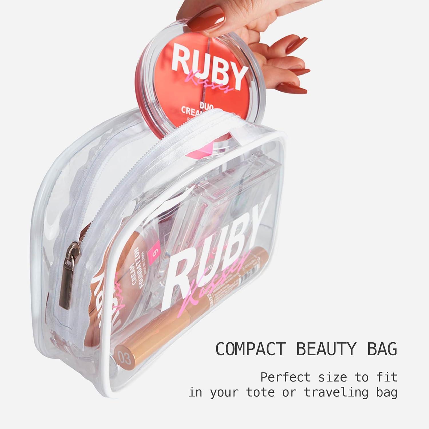 imageRuby Kisses Broadway VitaLip Clear Lip Gloss 11pcs ampamp Clear Makeup Bag 2pcs