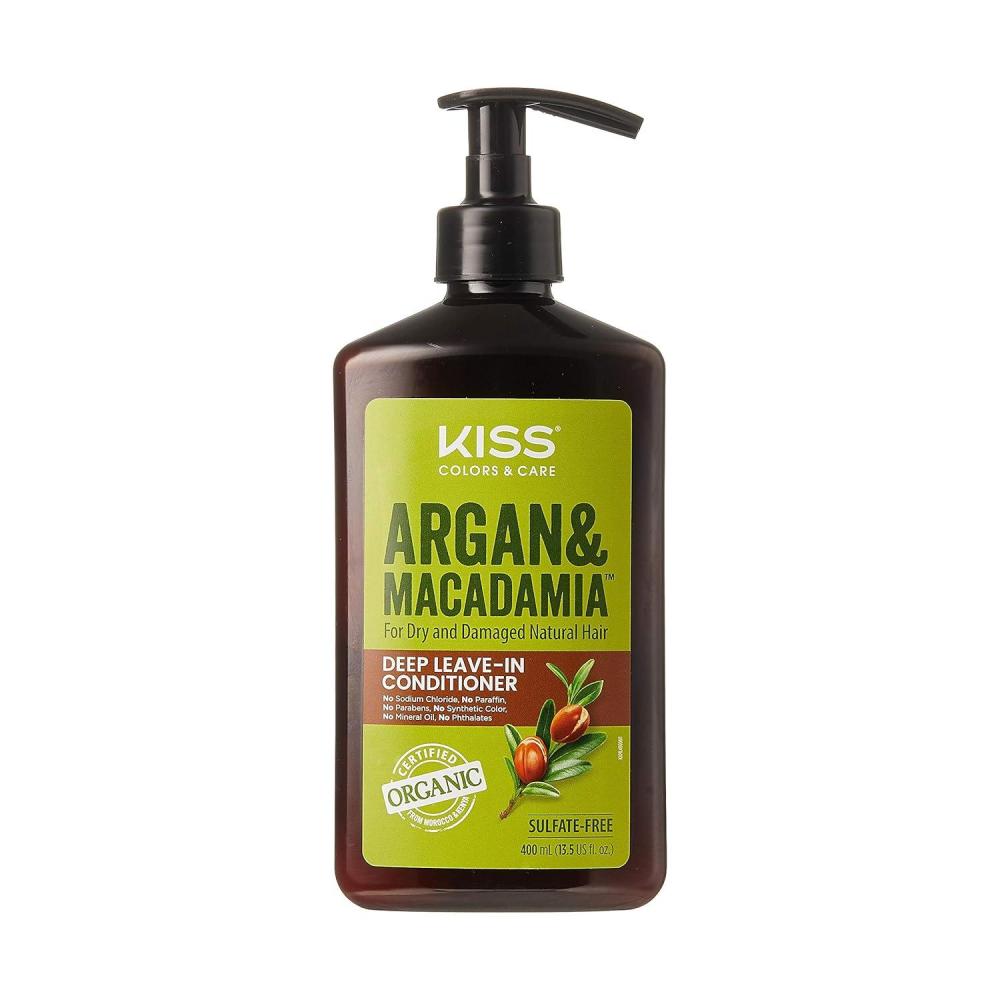 imageKISS Color ampamp Care Argan ampamp Macadamia For Dry and Damaged Natural Hair LeaveIn Conditioner
