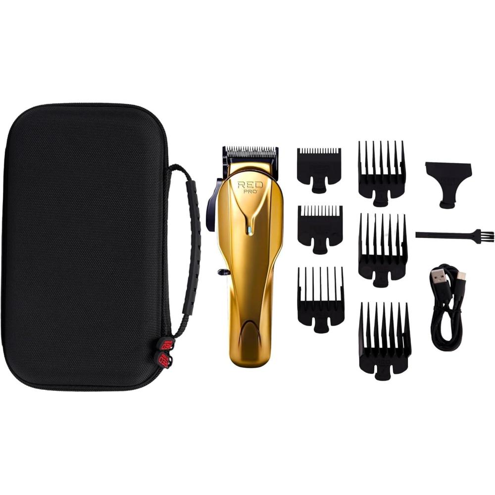 imageRED Pro Professional Cordless Hair Clipper for Men and Grooming Pouch