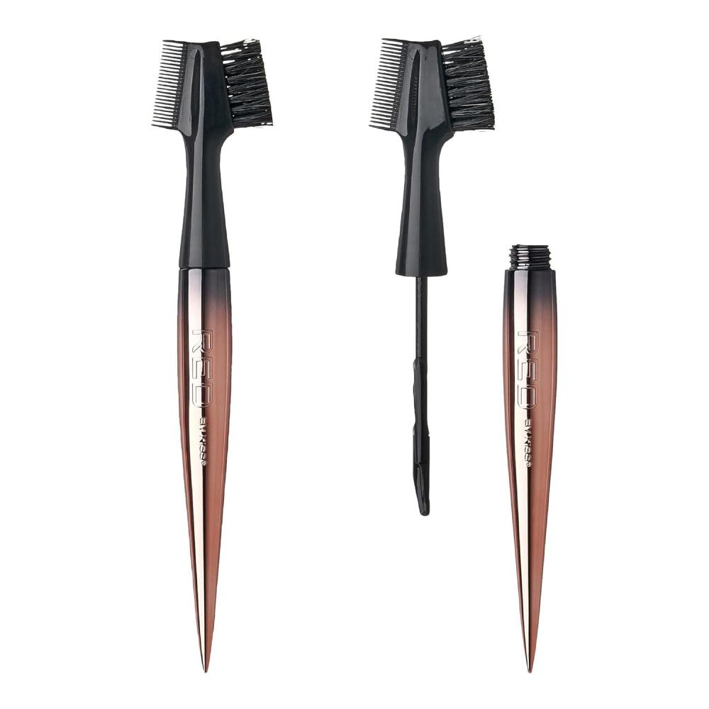 imageRED by Kiss Edge Cara 4 in 1 Edge Brush Comb Boar Bristles with Edge Fixer Sweet PeachSweet Peach