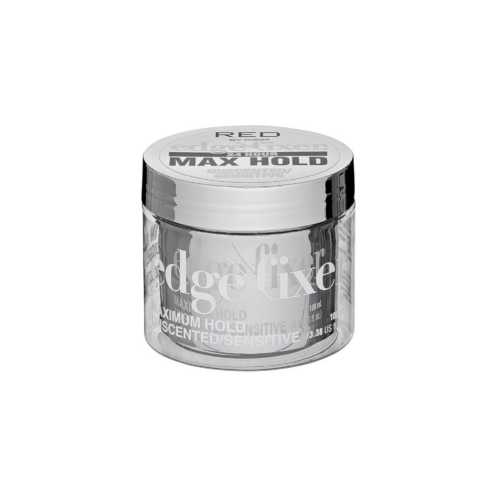 imageRED by Kiss Edge Fixer Hair Shine Gel 24 Hour Max Hold NonFlaking Biotin B7 Infused Natural Styling Professional Edge Control Wax Perfect for Braiding GrapeUnscented