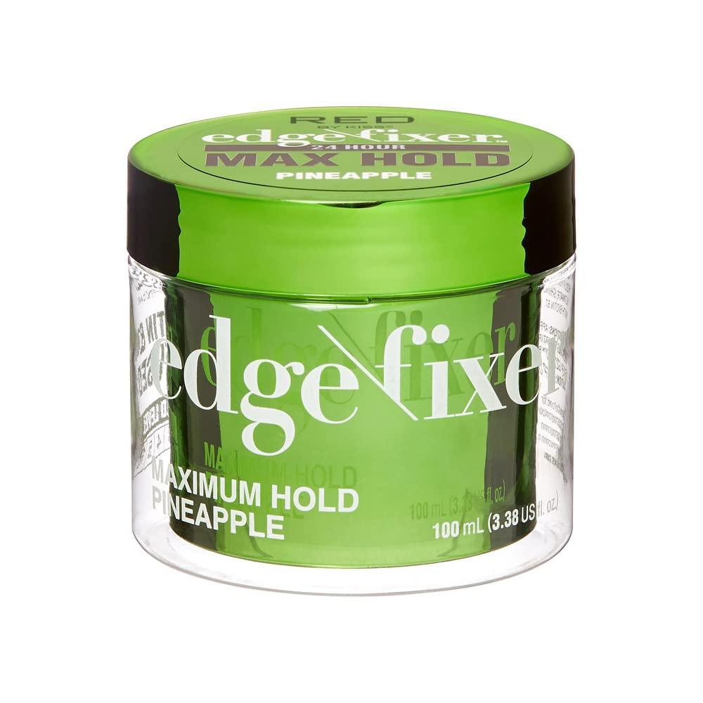 imageRED by Kiss Edge Fixer Hair Shine Gel 24 Hour Max Hold NonFlaking Biotin B7 Infused Natural Styling Professional Edge Control Wax Perfect for Braiding GrapePineapple