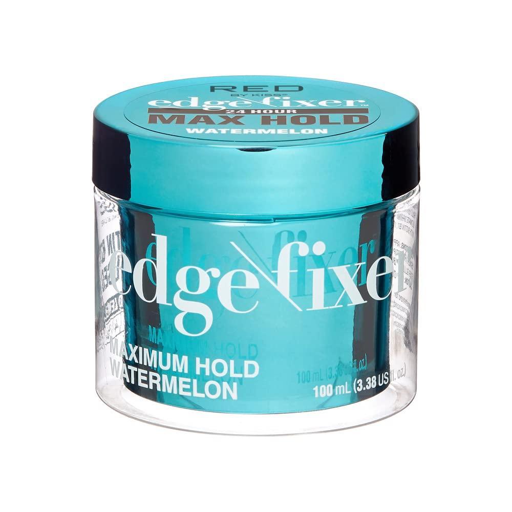 imageRED by Kiss Edge Fixer Hair Shine Gel 24 Hour Max Hold NonFlaking Biotin B7 Infused Natural Styling Professional Edge Control Wax Perfect for Braiding GrapeWatermelon