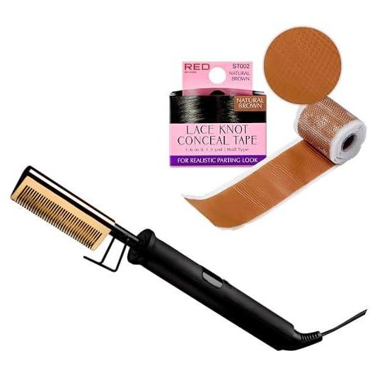 imageRed By Kiss Hot Comb ampamp Lace Knot Conceal Tape Bundle