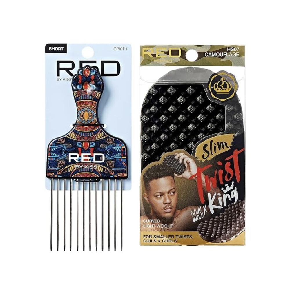 imageRed by Kiss Bow Wow X Twist King Luxury Twist Styler CamoDense ampamp Soul Pik Afro Comb