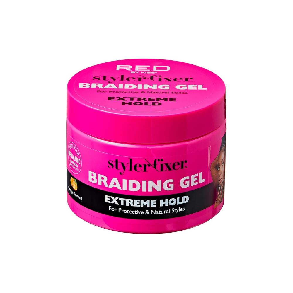 imageRed by Kiss Braiding Gel Extreme Hold Styler Fixer for Box Braids ampamp Cornrows Hydrating Conditioning LongLasting Frizz Control 4C Moisturizing Nourishing High Shine 6 fl oz