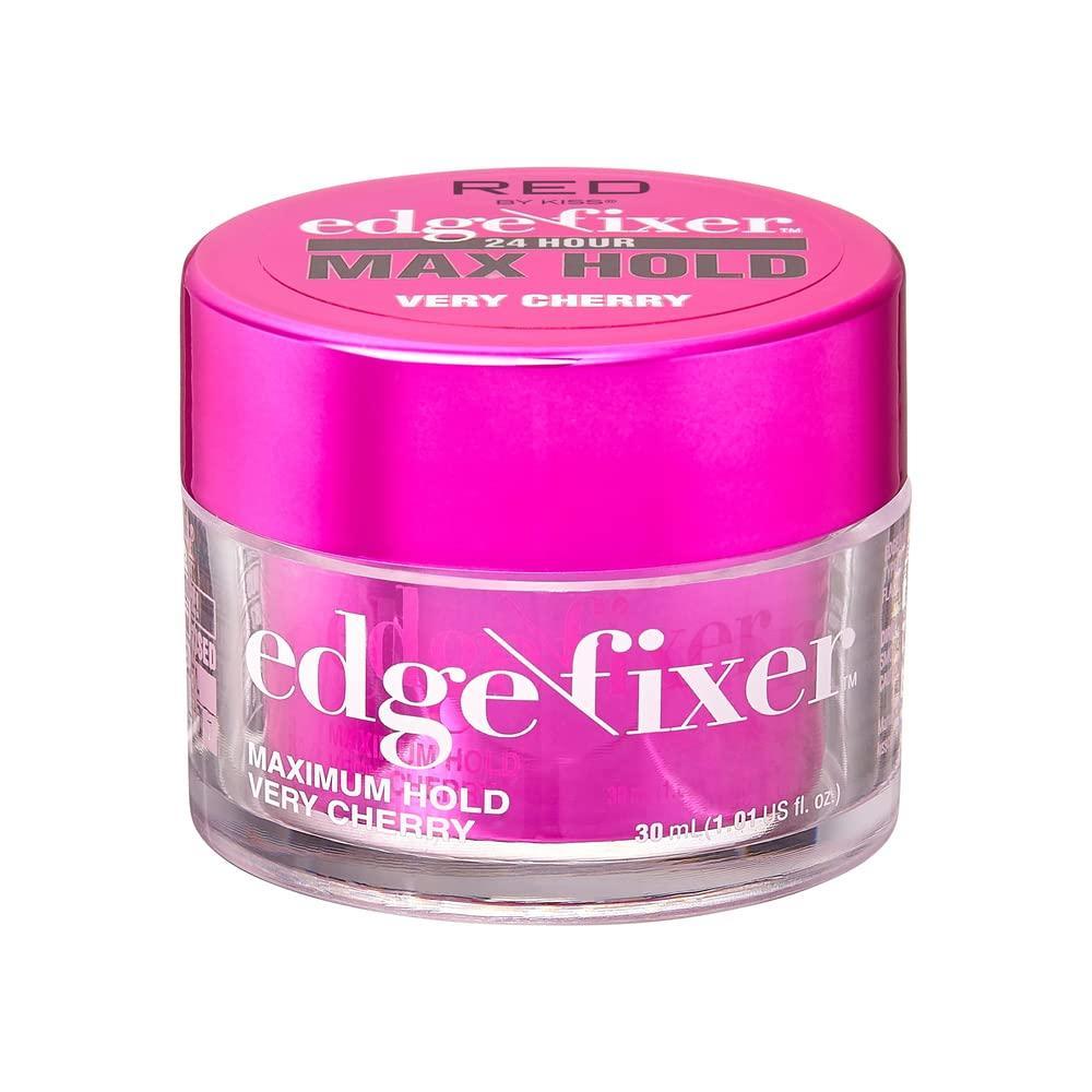 imageRed by Kiss Edge Fixer 24 Hour Maximum Hold Edge Wax No Flaking Biotin B7 Infused Hair Gel 101 flozCherry