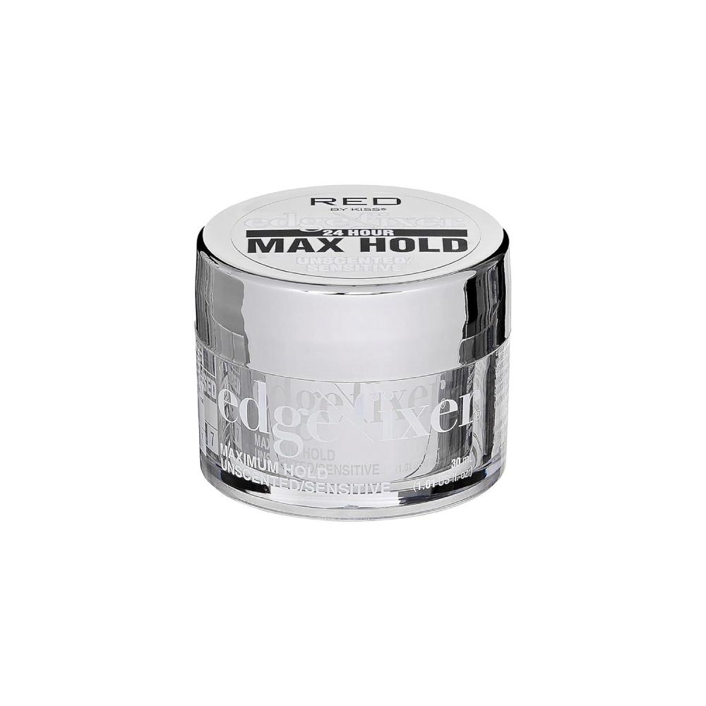 imageRed by Kiss Edge Fixer 24 Hour Maximum Hold Edge Wax No Flaking Biotin B7 Infused Hair Gel 101 flozUnscented