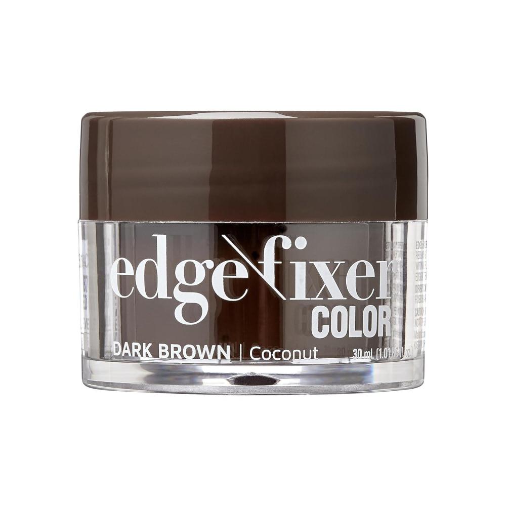 imageRed by Kiss Edge Fixer Color 24 HR Max Hold ampamp 100 Gray Coverage 30mL 101 US floz Natural Black Perfect for Missing EdgesDark Brown