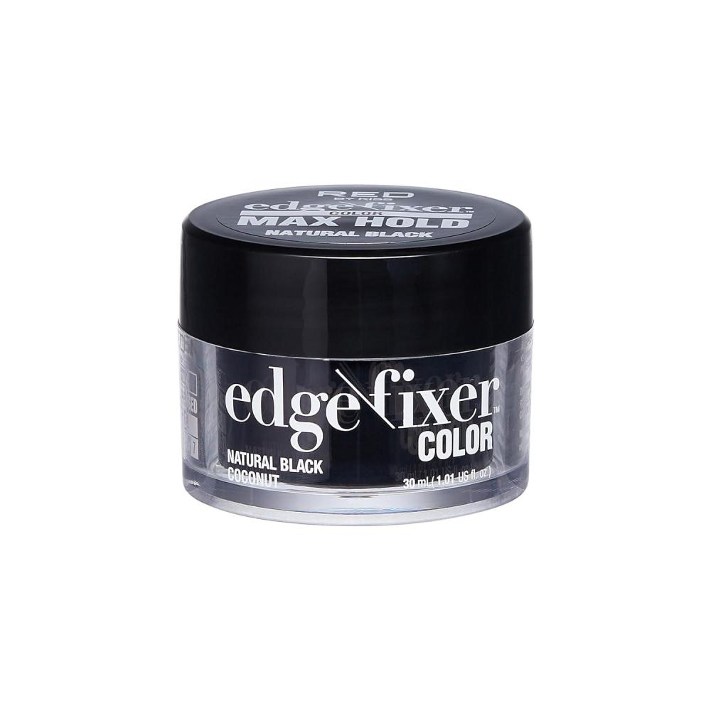 imageRed by Kiss Edge Fixer Color 24 HR Max Hold ampamp 100 Gray Coverage 30mL 101 US floz Natural Black Perfect for Missing EdgesNatural Black
