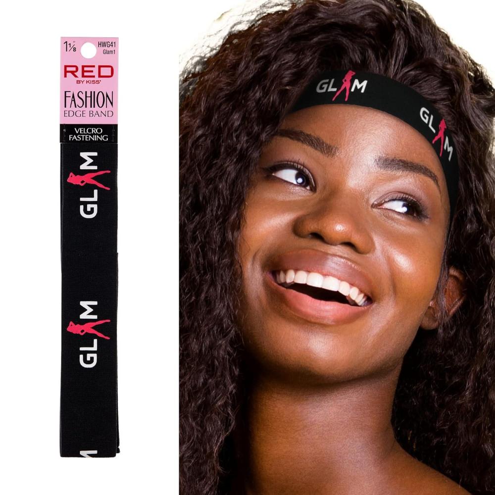 imageRed by Kiss Fashion Lace Melting Elastic Band for Wigs and Edge Laying Perfect fit during all activity Keep Baby Hairs in Place Regular 118quotGlam 1