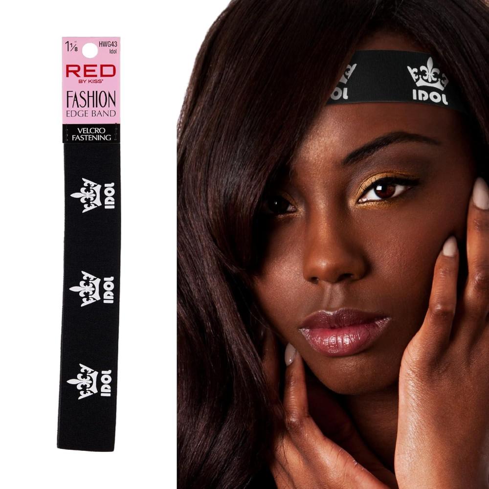 imageRed by Kiss Fashion Lace Melting Elastic Band for Wigs and Edge Laying Perfect fit during all activity Keep Baby Hairs in Place Regular 118quotIdol