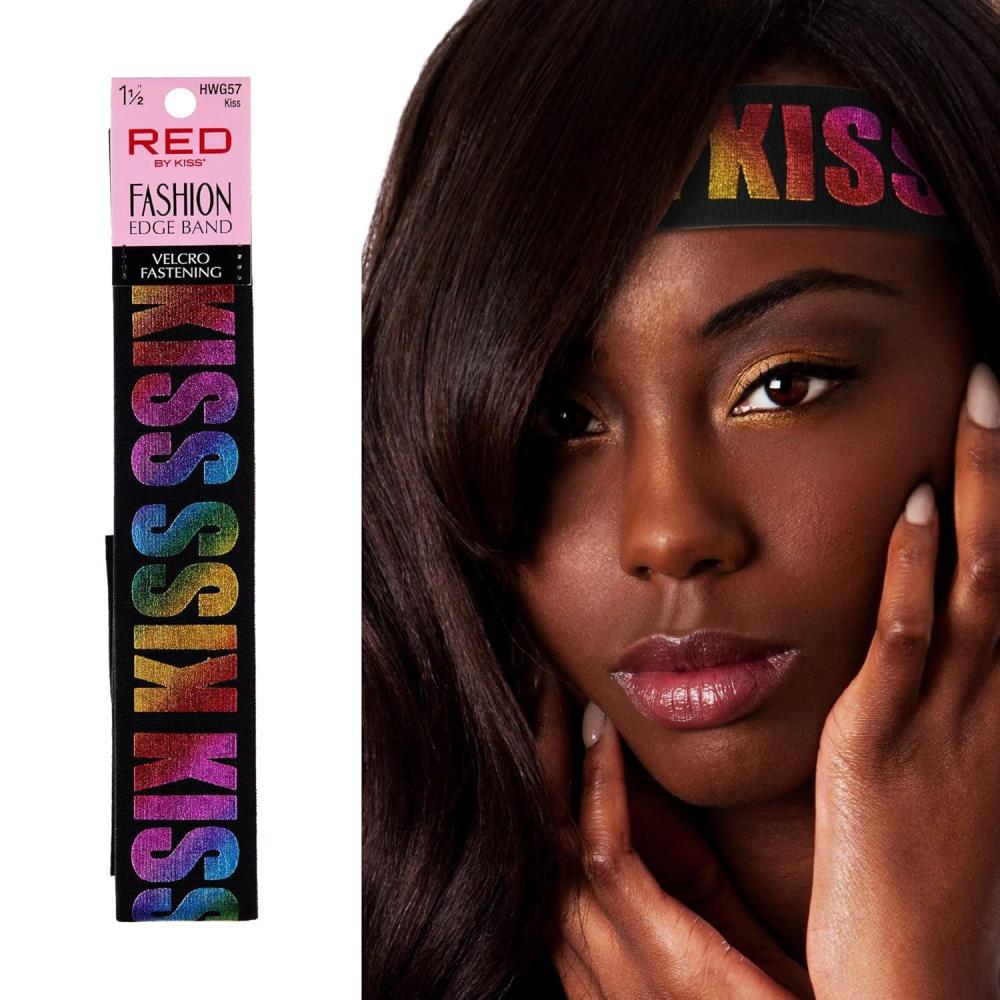 imageRed by Kiss Fashion Lace Melting Elastic Band for Wigs and Edge Laying Perfect fit during all activity Keep Baby Hairs in Place Regular 118quotKiss